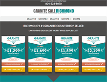 Tablet Screenshot of granitesalerichmond.com